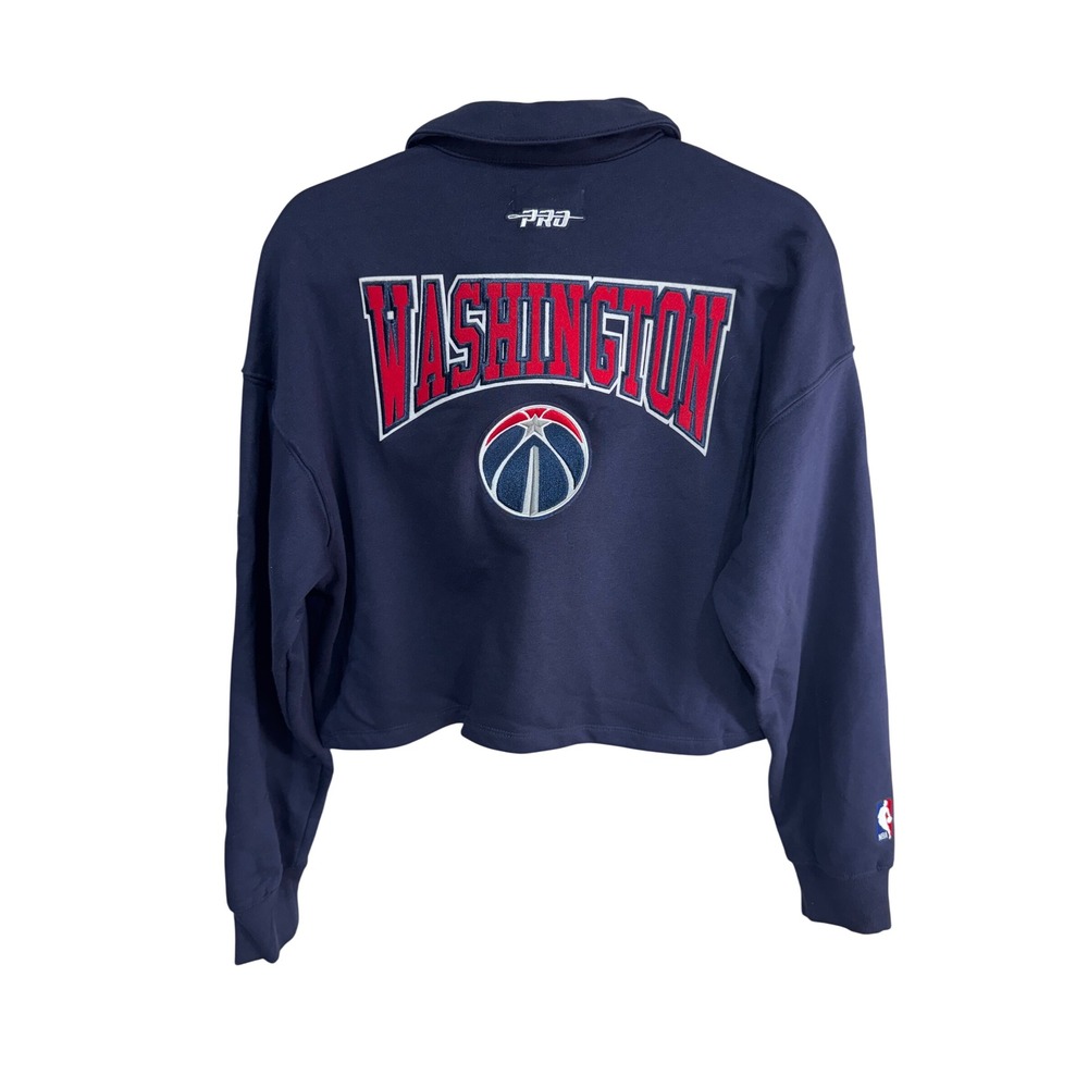 Washington Wizards NBA Pro Standard Women's S Navy‎ Pullover Crop Sweatshirt New
